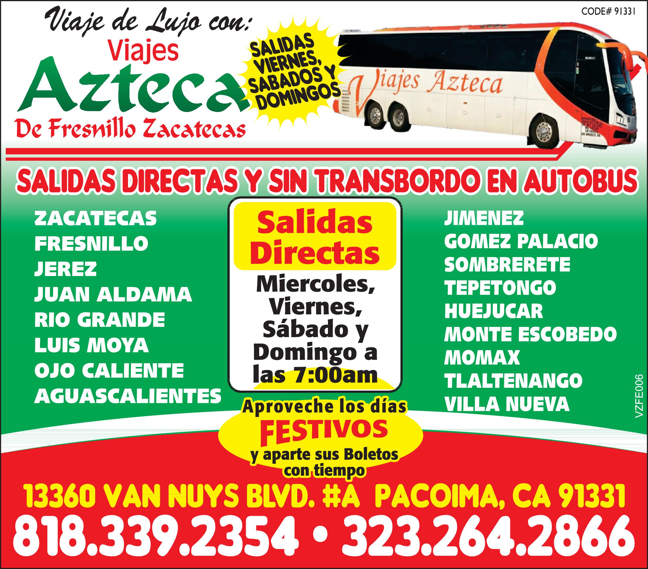 Viajes Azteca de Fresnillo