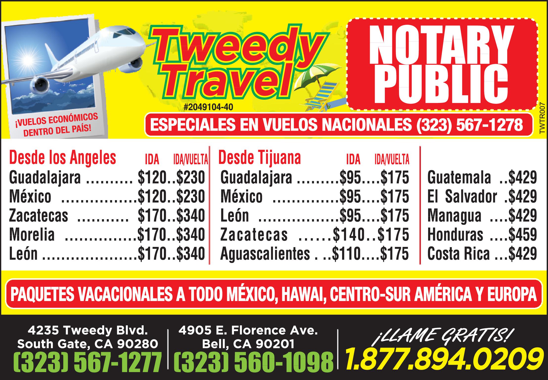 Tweedy Travel Notary Public 