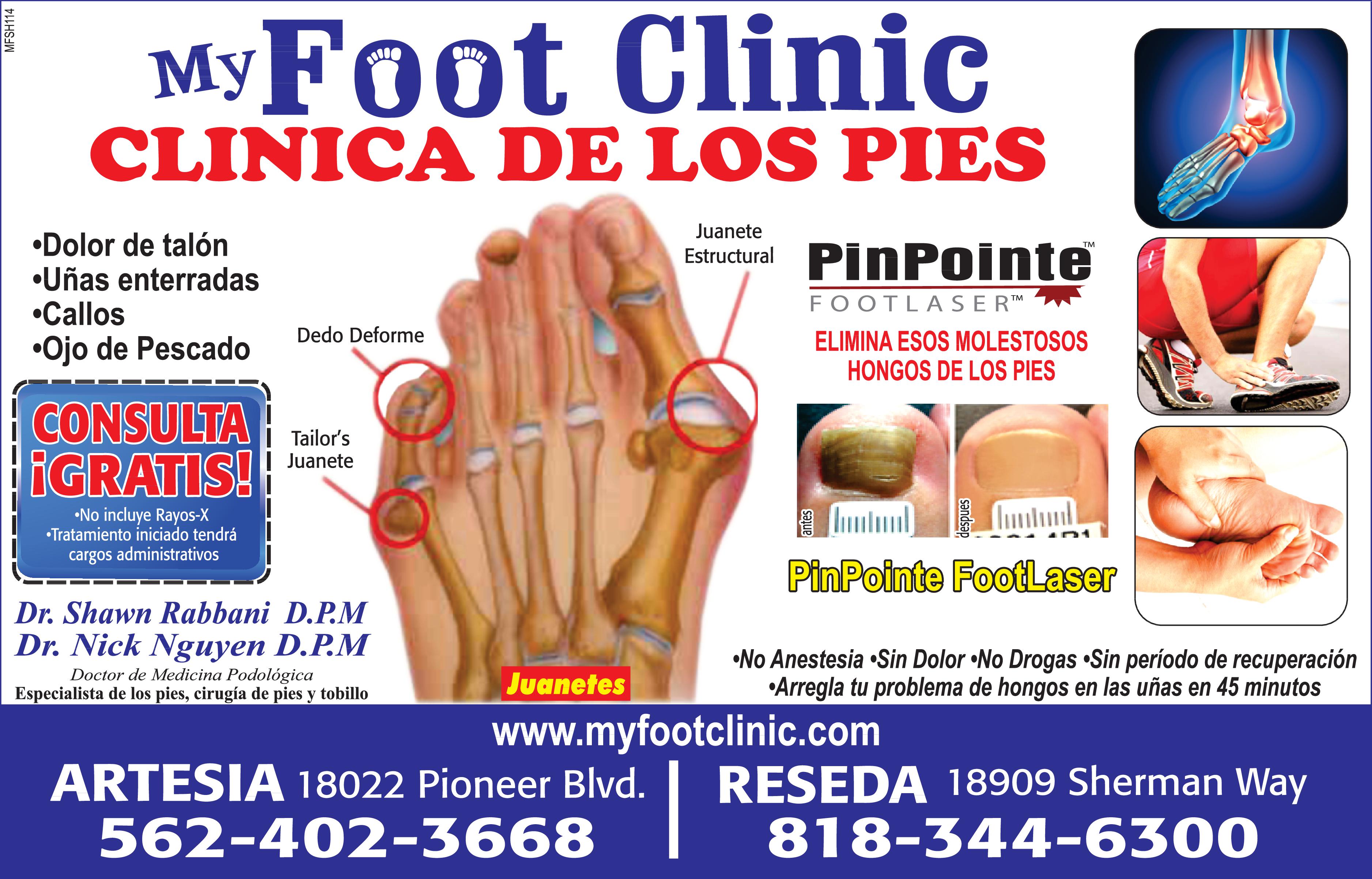 My Foot Clinic. Clinica De Los Pies.