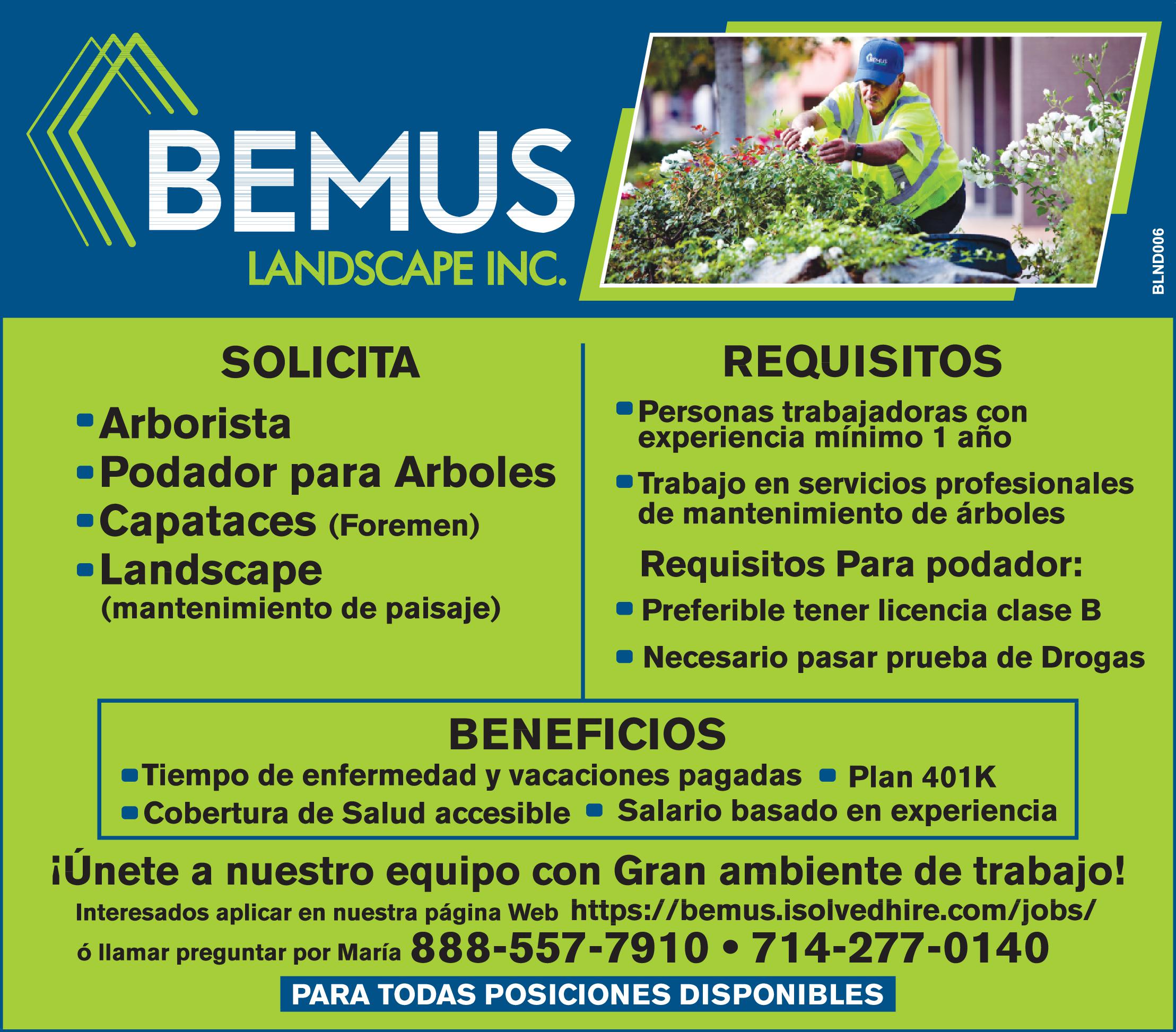 Bemus Landscape Inc.