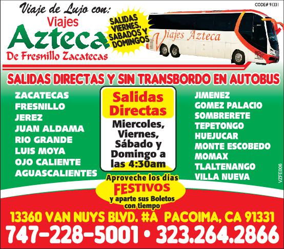 Viajes Azteca De Fresnillo