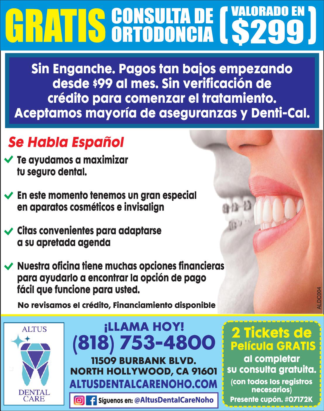 Altus Dental Care 11509 Burbank Blvd North Hollywood Ca 91601 91601 