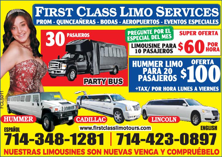  FIRST CLASS LIMO SERVICE 