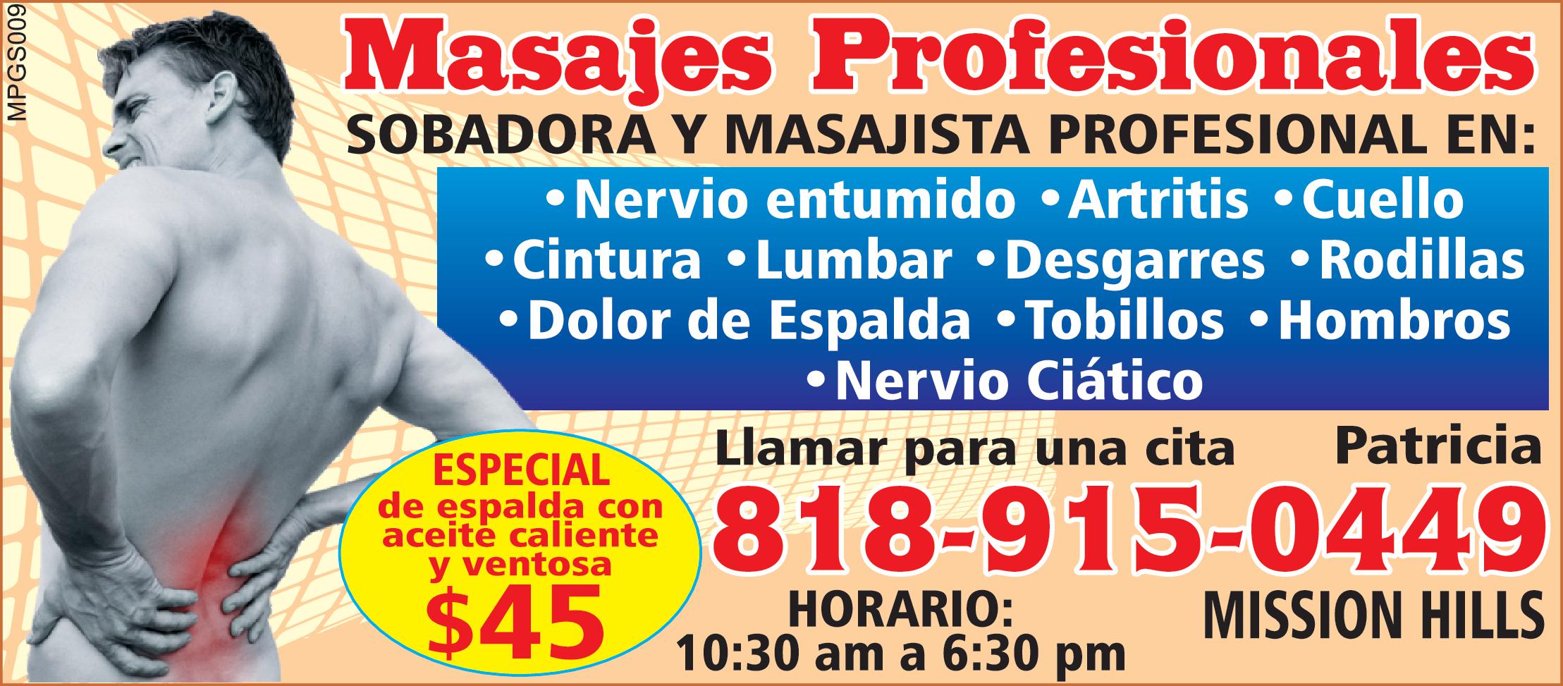 Sobadora Profesional, North Hills, CA 91343 , 818-915-0449 | El Aviso  Directorio