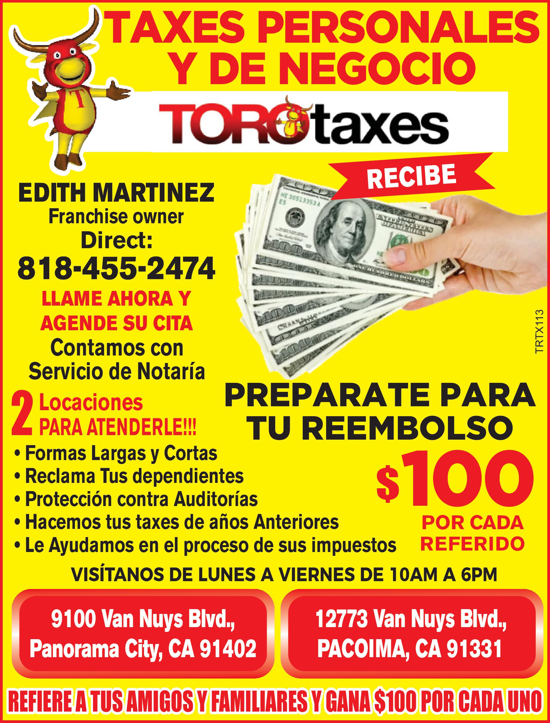 Toro Taxes