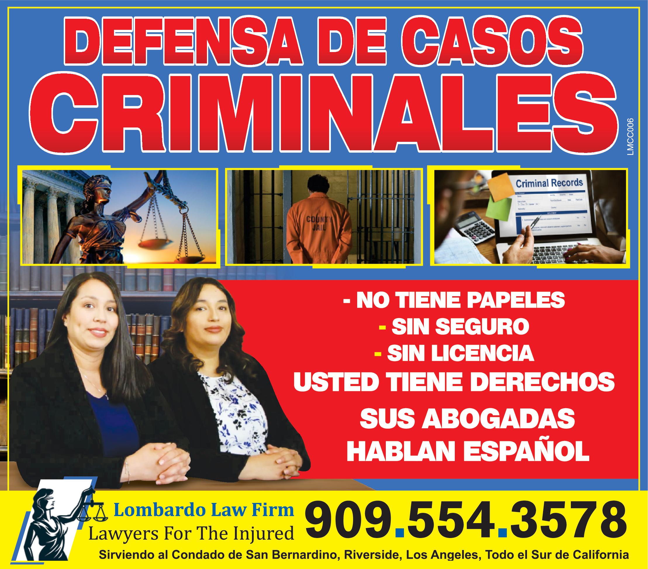 Lombardo Law Firm Casos Criminales