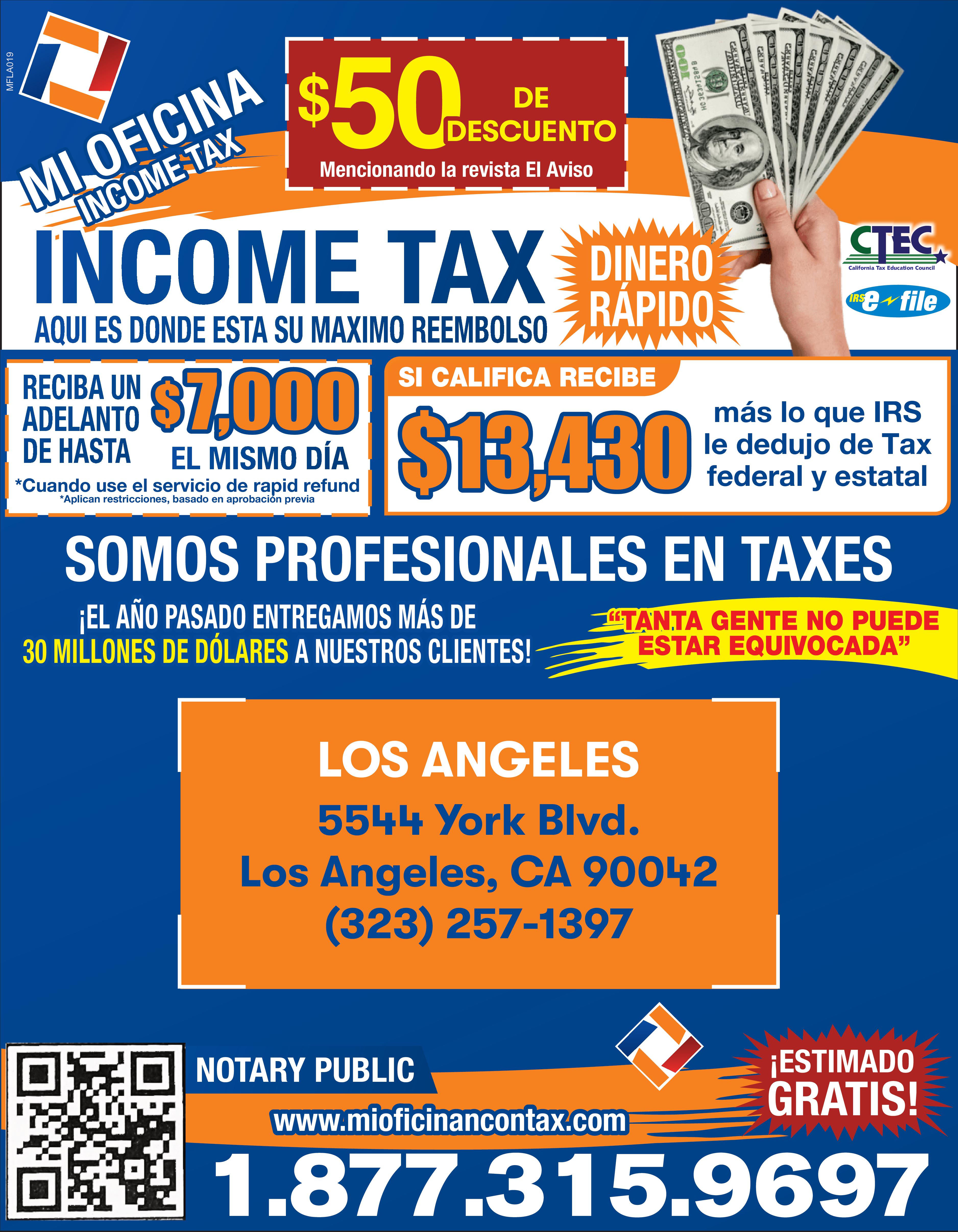 Mi Oficina Income Tax Los Angeles