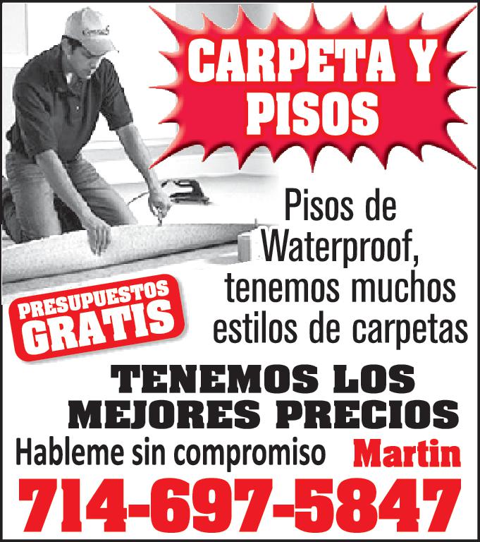 PRESUPUESTOS GRATIS CARPETA PISOS Pisos de Waterproof tenemos muchos estilos de carpetas TENEMOS LOS MEJORES PRECIOS Hableme sin compromiso Martin 714-697-5847