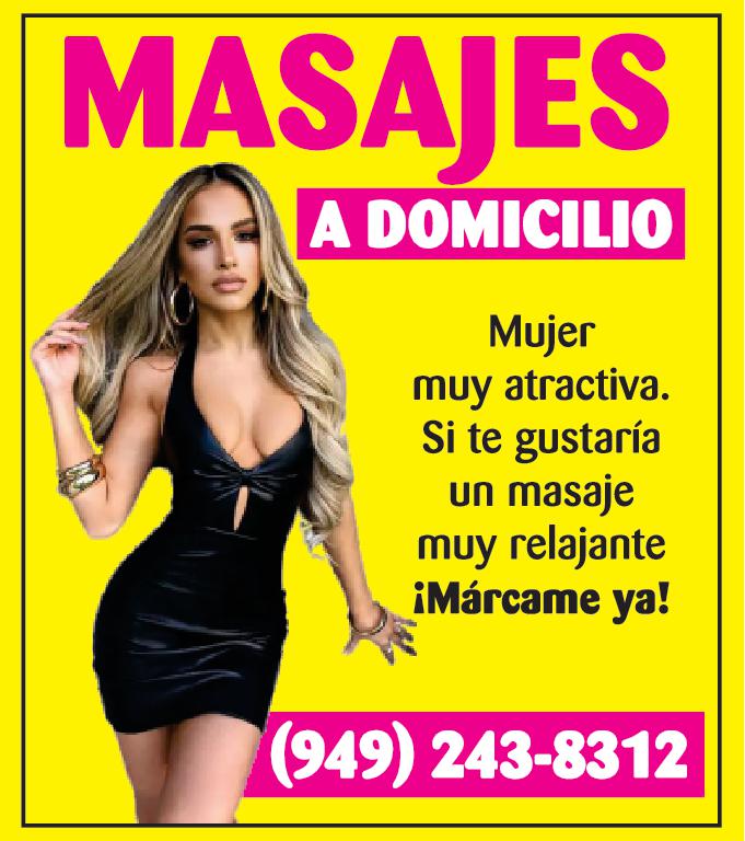 MASAJES DOMICILIO Mujer muy atractiva Si te gustaría un masaje muy relajante Márcame ya 949 243-8312