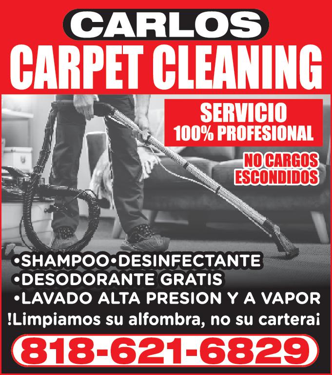 CARLOS CARPET CLEANING SERVICIO 100 PROFESIONAL NO CARGOS ESCONDIDOS SHAMPOO DESINFECTANTE DESODORANTE GRATIS LAVADO ALTA PRESION VAPOR Limpiamos su alfombra no su carterai 818-621-6829