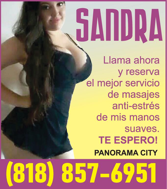 SANDRA Llama ahora reserva el mejor servicio de masajes anti estrés de mis manos suaves TE ESPERO PANORAMA CITY 818 857-6951