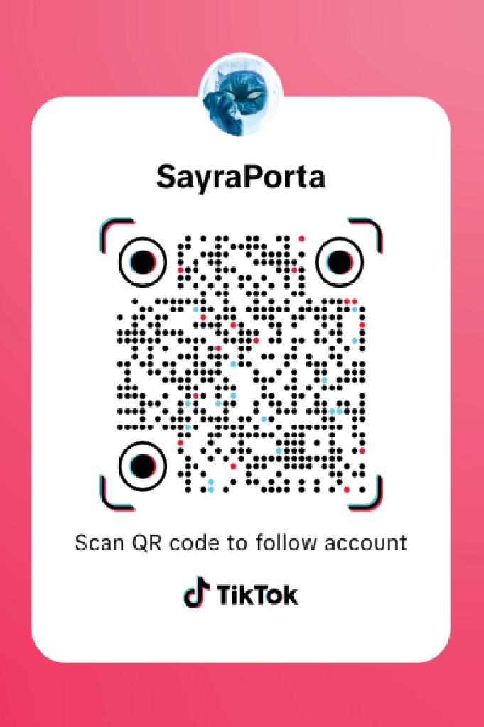 SayraPorta Scan QR code to follow account TikTok